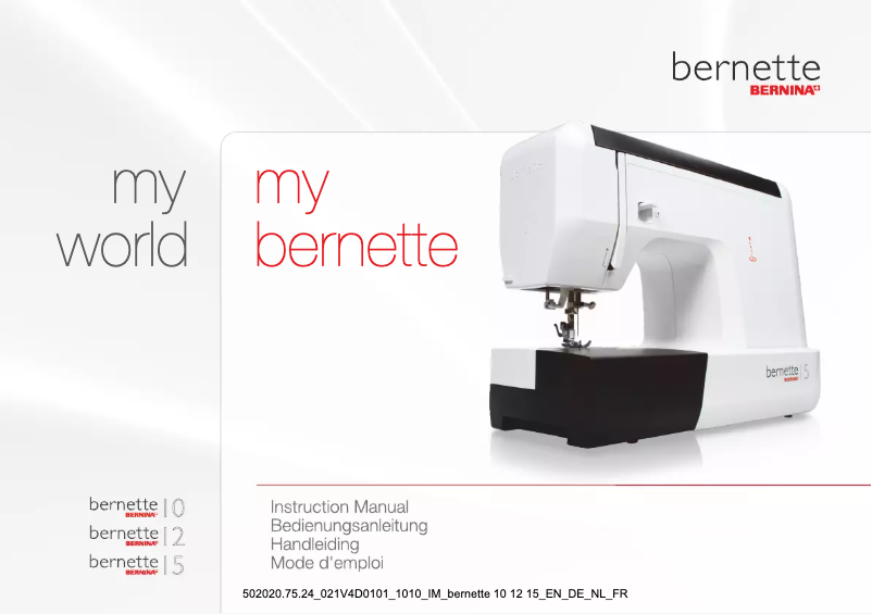 Page n°1 - Manuel utilisateur Bernina Bernette 10