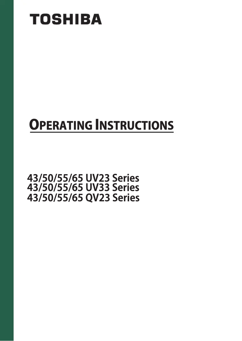 Page n°1 - Manuel utilisateur Toshiba 55UV3463DAW
