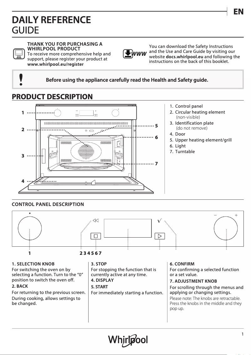 Imagen de la primera página del manual del dispositivo W7 MW561