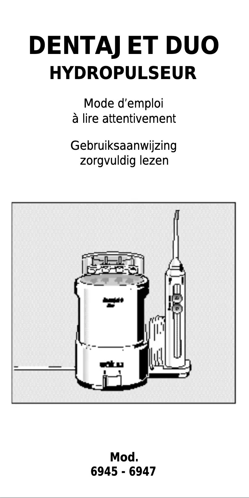 Image de la première page du manuel de l'appareil Dentajet Duo 6947