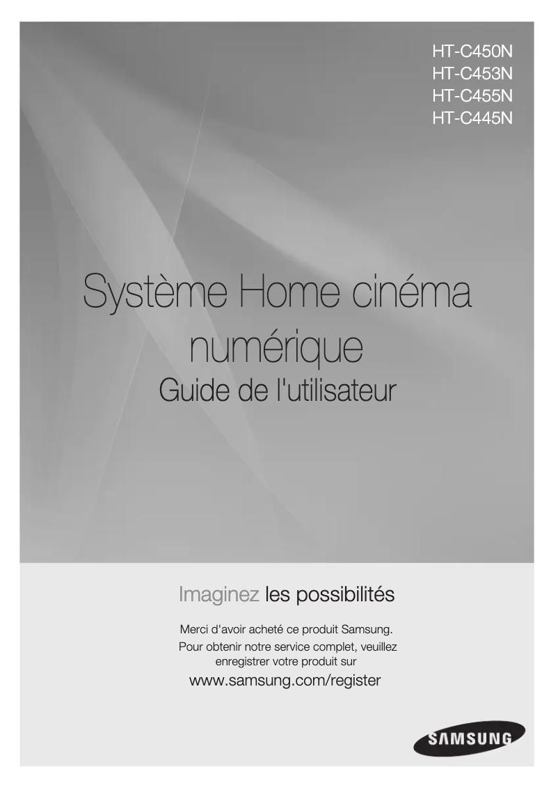 Page 1 de la notice Manuel utilisateur Samsung HT-C450N