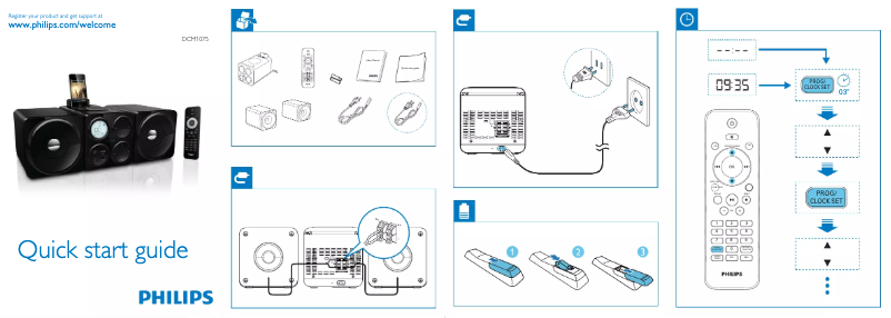 Page n°1 - Guide de démarrage rapide Philips DCM1075