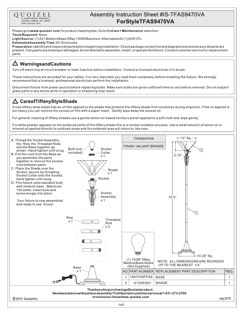 Image de la première page du manuel de l'appareil Asheville TFAS9470VA
