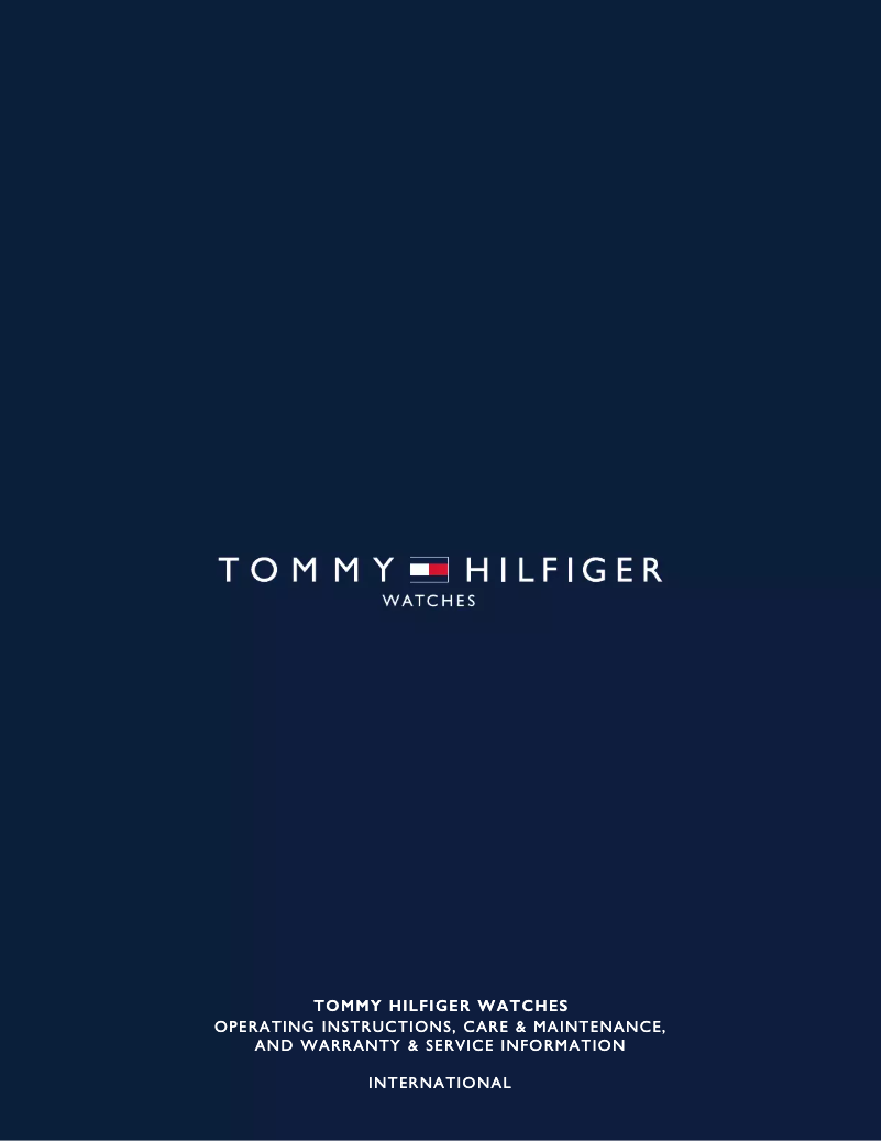 Page 1 de la notice Manuel utilisateur Tommy Hilfiger MWM1710393