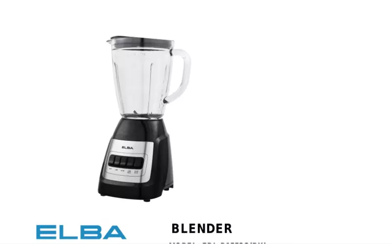 Image de la première page du manuel de l'appareil EBL-D1552G(BK)