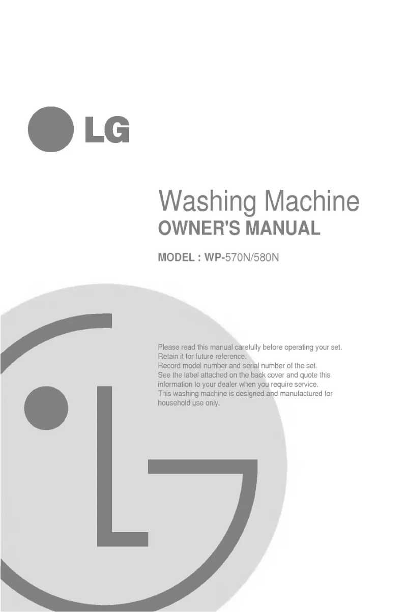 Page n°1 - Manuel utilisateur LG WP-570N