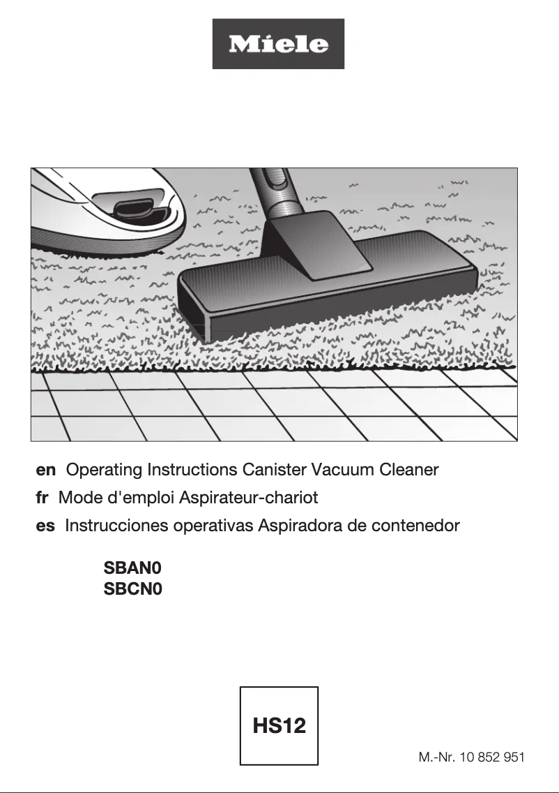 Page n°1 - Manuel utilisateur Miele Classic C1 Turbo Team