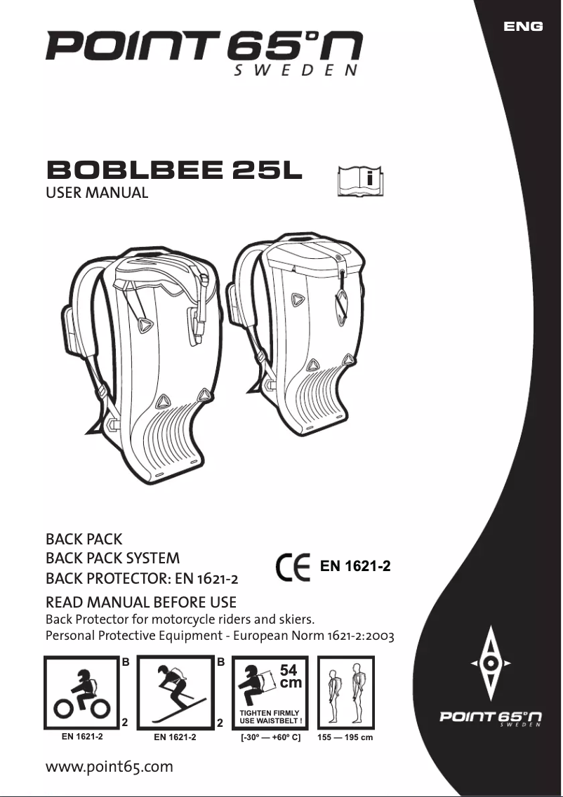 Image de la première page du manuel de l'appareil Boblbee 25L