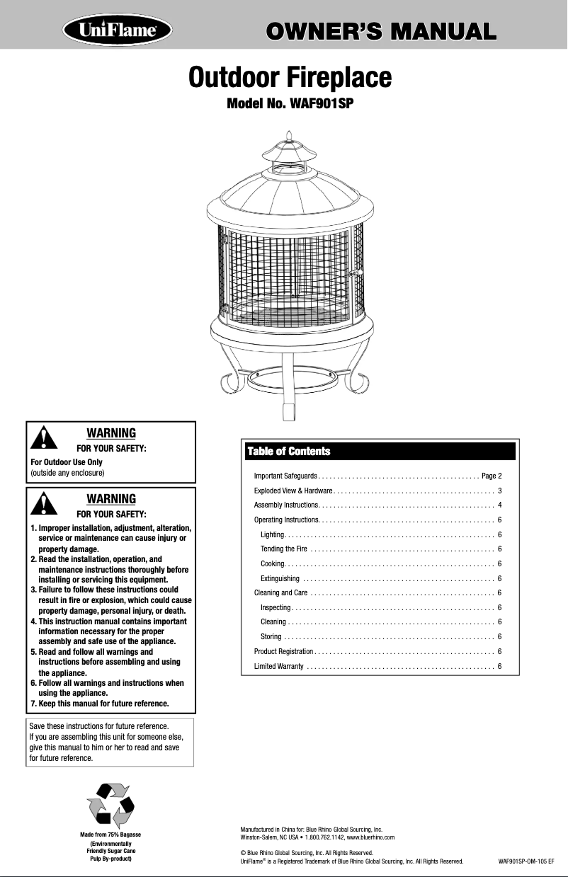 Image de la première page du manuel de l'appareil WAF901SP