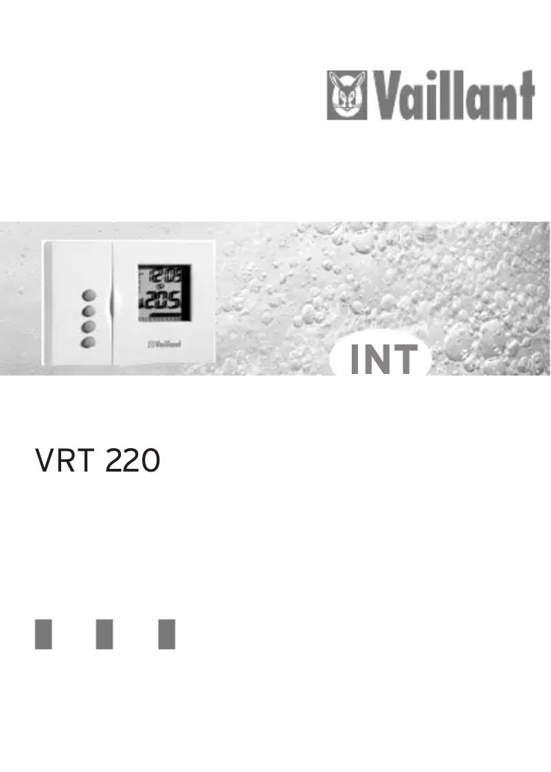 Image de la première page du manuel de l'appareil VRT 220