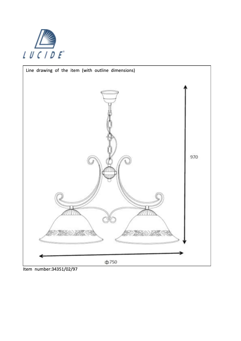 Page 1 de la notice Manuel utilisateur Lucide Calabre