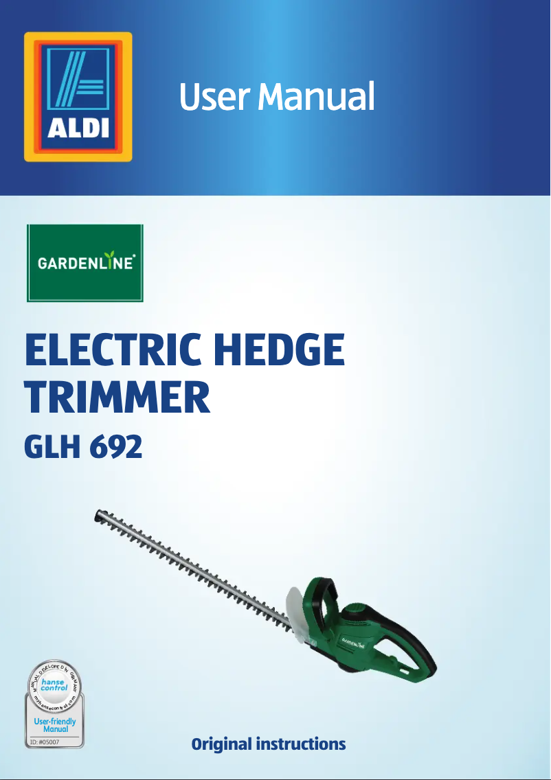 Image de la première page du manuel de l'appareil GLH 692