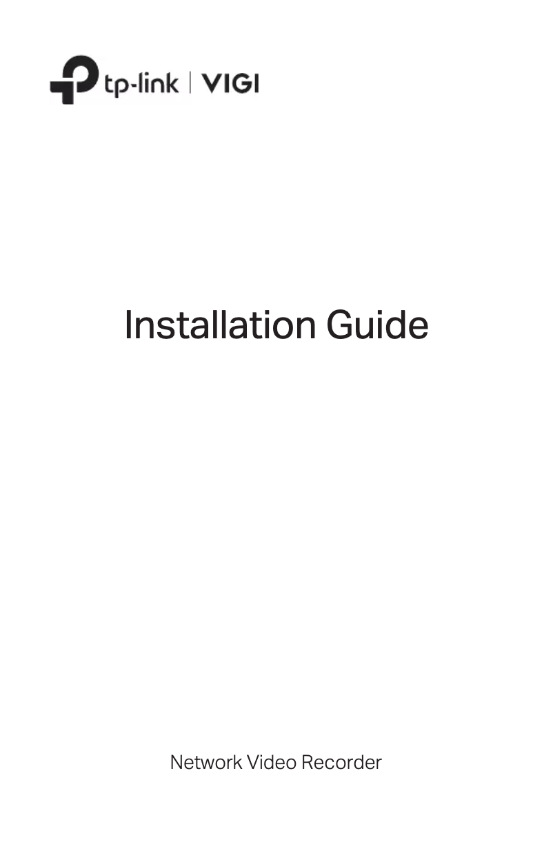 Image de la première page du manuel de l'appareil VIGI NVR1008