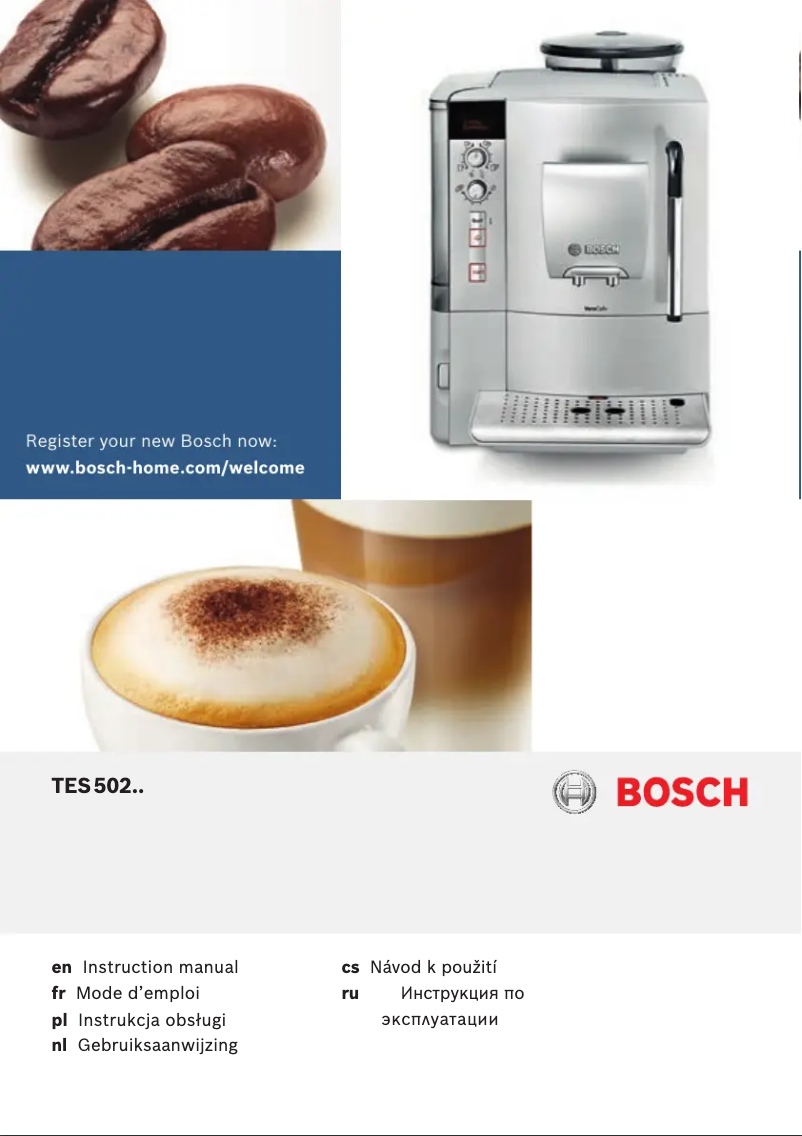 Page 1 de la notice Manuel utilisateur Bosch TES50221RW