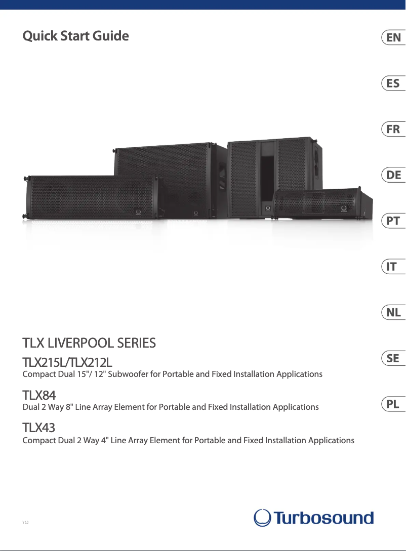 Page n°1 - Guide de démarrage rapide Turbosound Liverpool TLX84