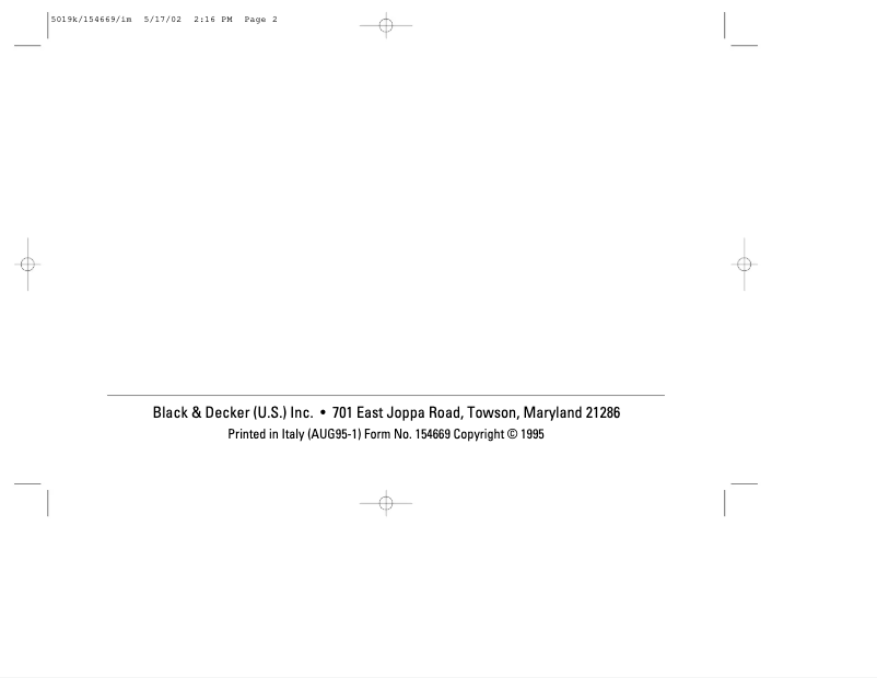 Página 1 del manual Manual de usuario Black & Decker 5019K