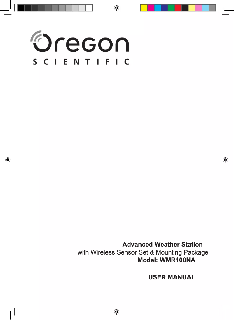 Page 1 de la notice Manuel utilisateur Oregon Scientific WMR100N