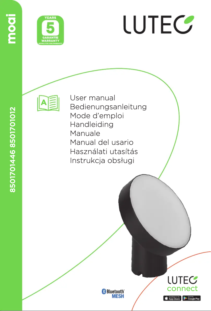 Página 1 del manual Manual de usuario Lutec Moa