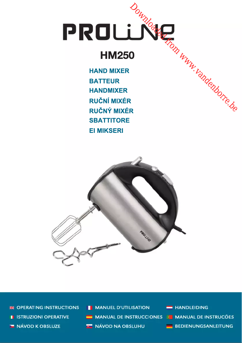 Image de la première page du manuel de l'appareil HM 250