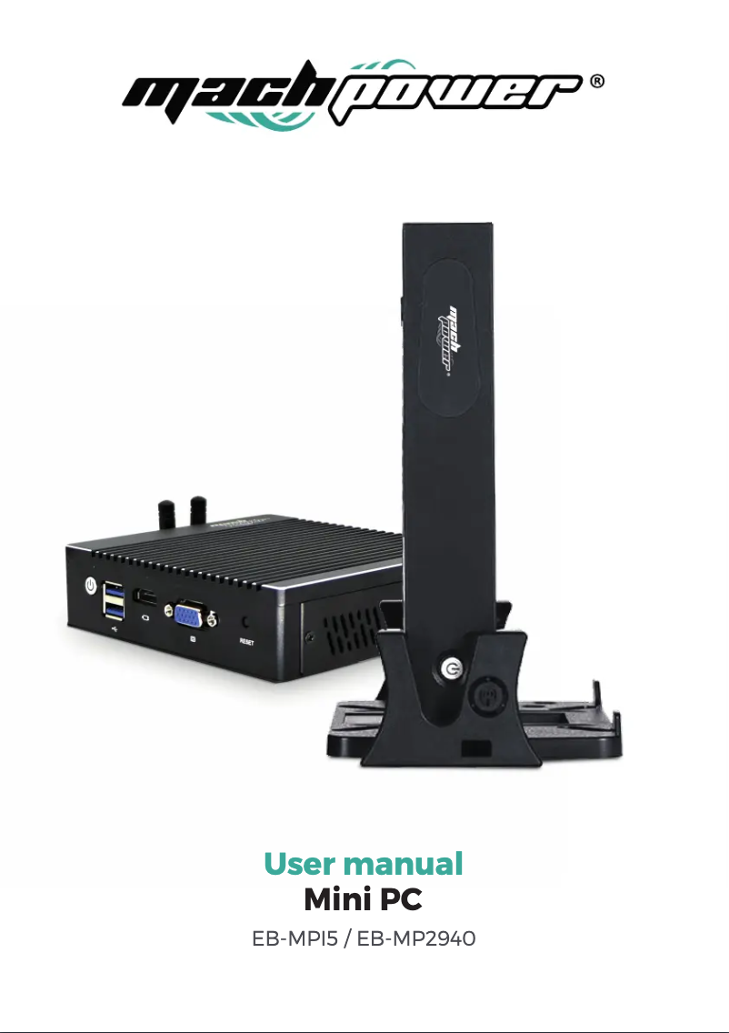 Page n°1 - Manuel utilisateur Mach Power EB-MP2940