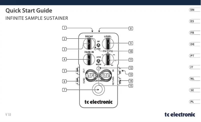 Page 1 de la notice Manuel utilisateur TC Electronic Infinite Sample Sustainer