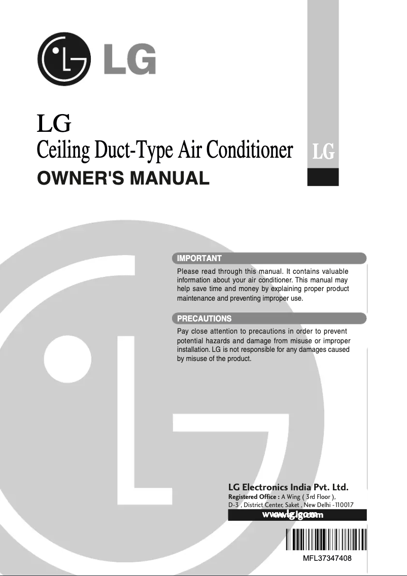 Image de la première page du manuel de l'appareil JBUR0550QC