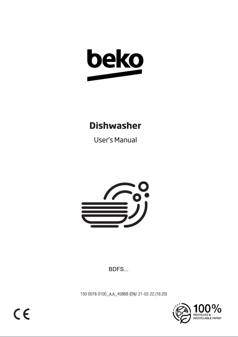 Image de la première page du manuel de l'appareil BDFS15020X