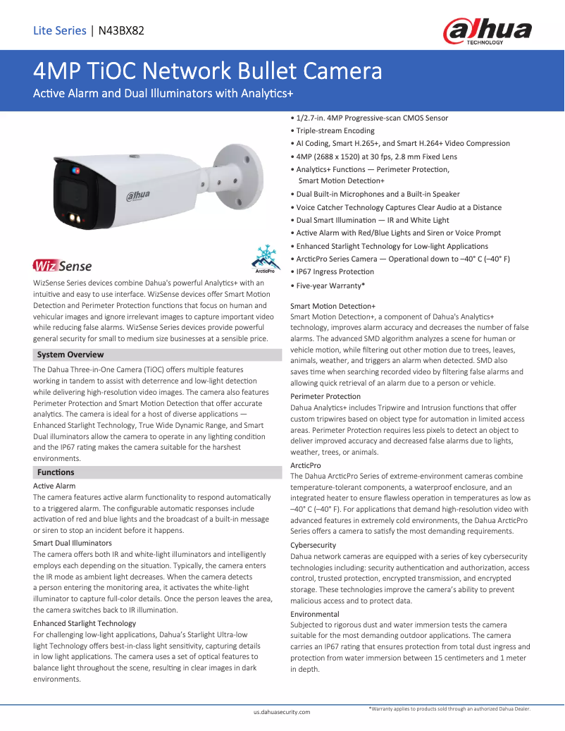 Page n°1 - Manuel utilisateur Dahua Technology N43BX82