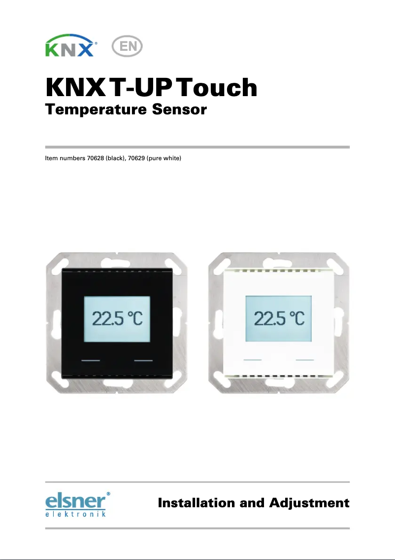 Page 1 de la notice Manuel utilisateur Elsner KNX T-UP Touch