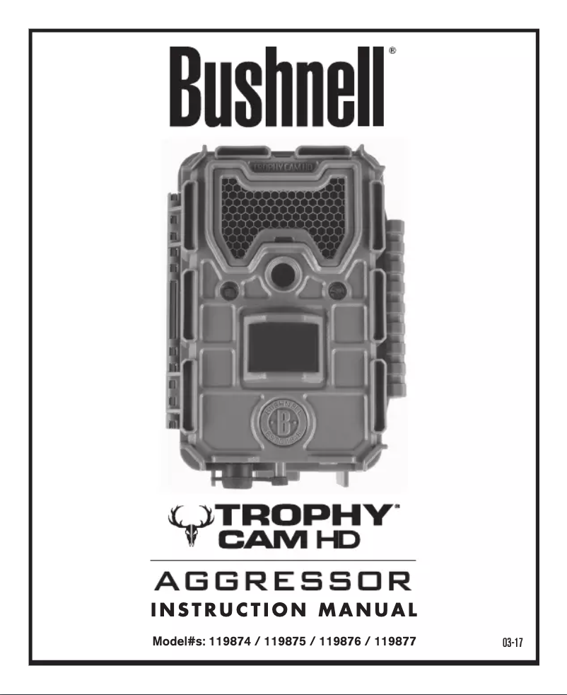 Image de la première page du manuel de l'appareil Trophy Cam Aggressor HD 119877C