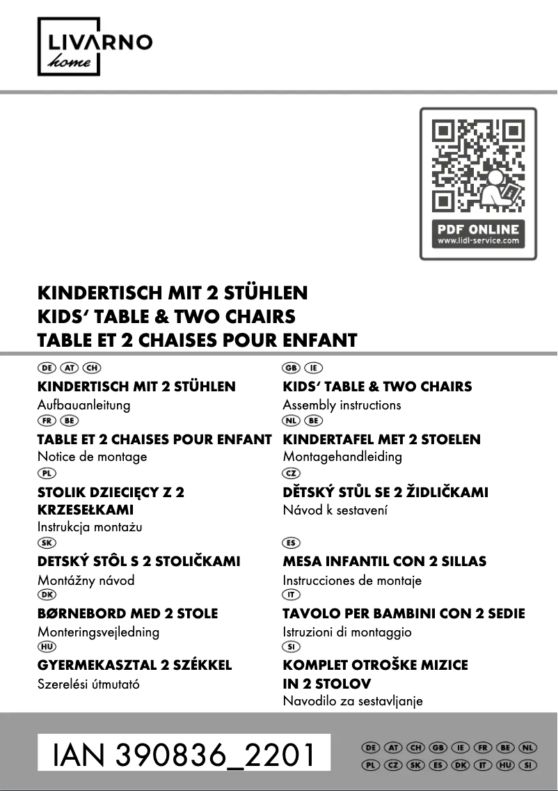 Page 1 de la notice Manuel utilisateur Livarno Lux IAN 390836