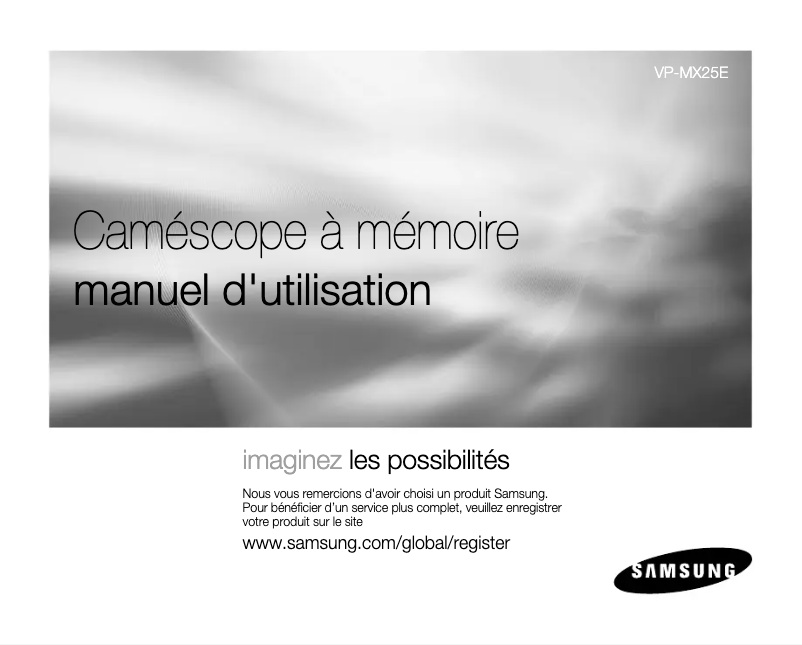 Image de la première page du manuel de l'appareil VP-MX25E