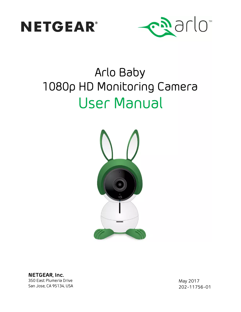 Page 1 de la notice Manuel utilisateur Arlo Baby 1080p HD Monitoring Camera