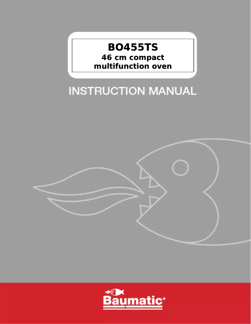 Page n°1 - Manuel utilisateur Baumatic BO455TS