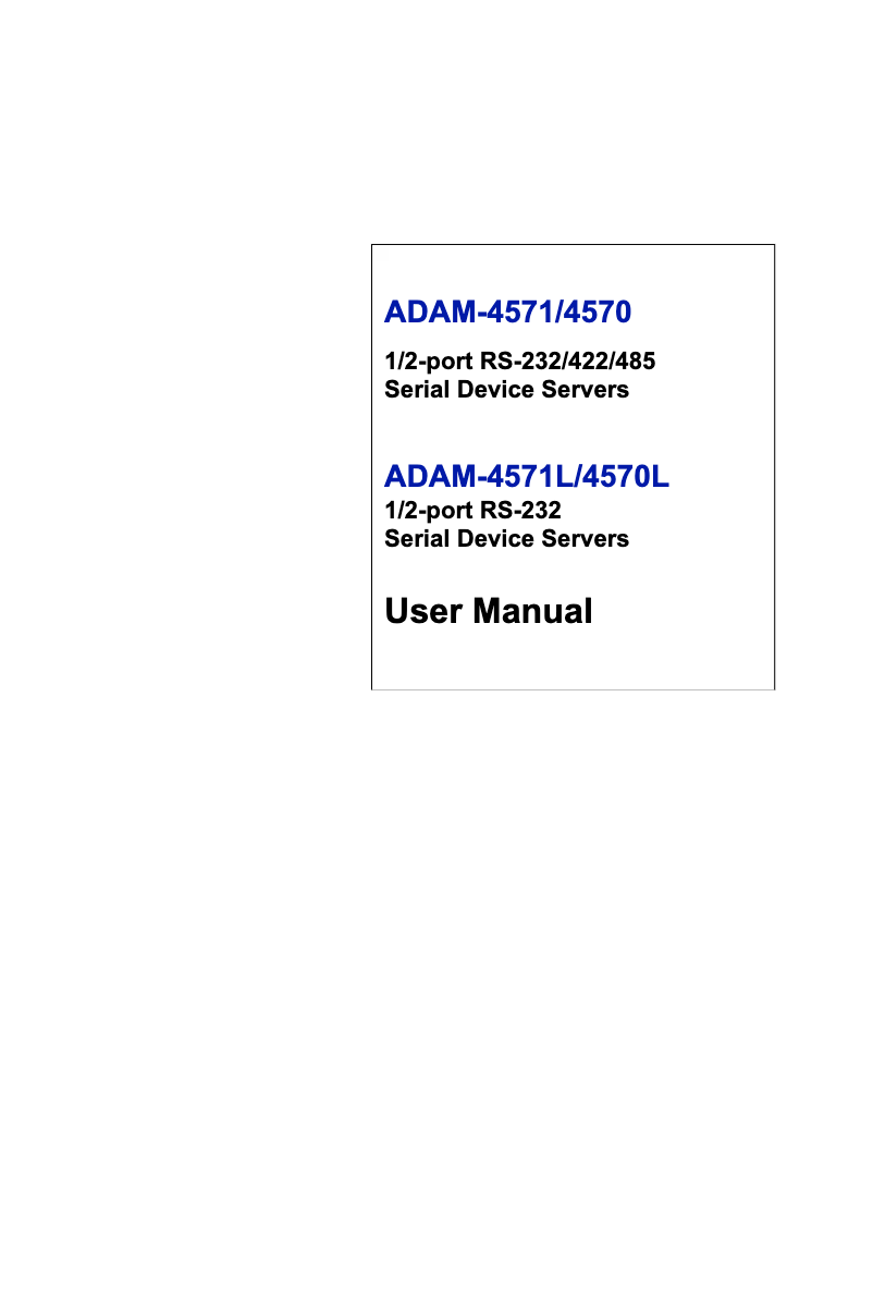 Página 1 del manual Manual de usuario Advantech ADAM-4571