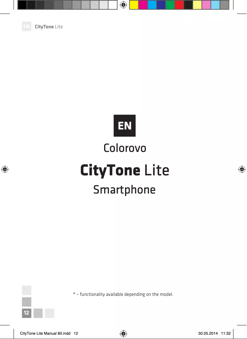 Page n°1 - Manuel utilisateur Colorovo CityTone Lite