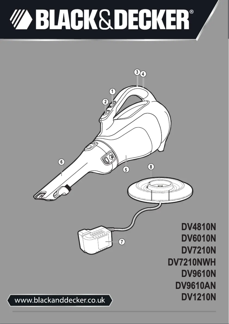 Page 1 de la notice Manuel utilisateur Black & Decker DV7210NWH