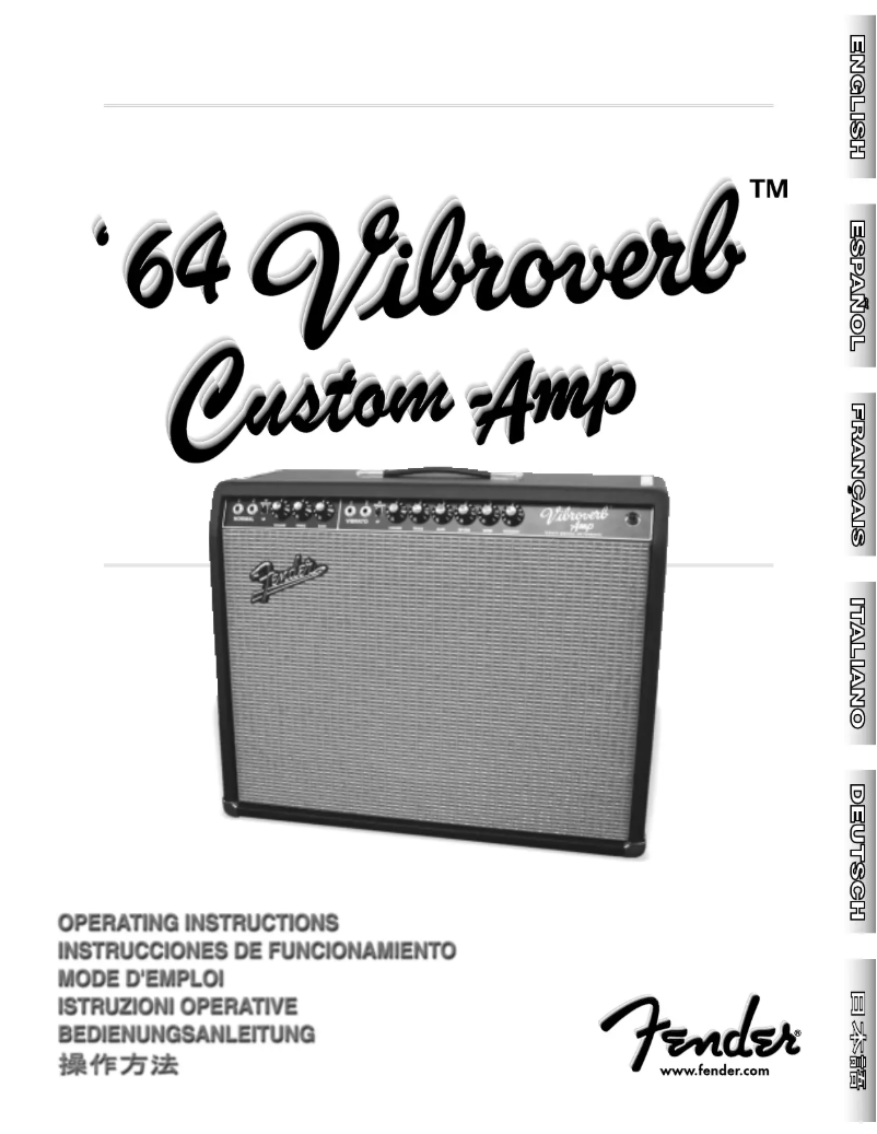 Page 1 de la notice Manuel utilisateur Fender '64 Vibroverb Custom-Amp