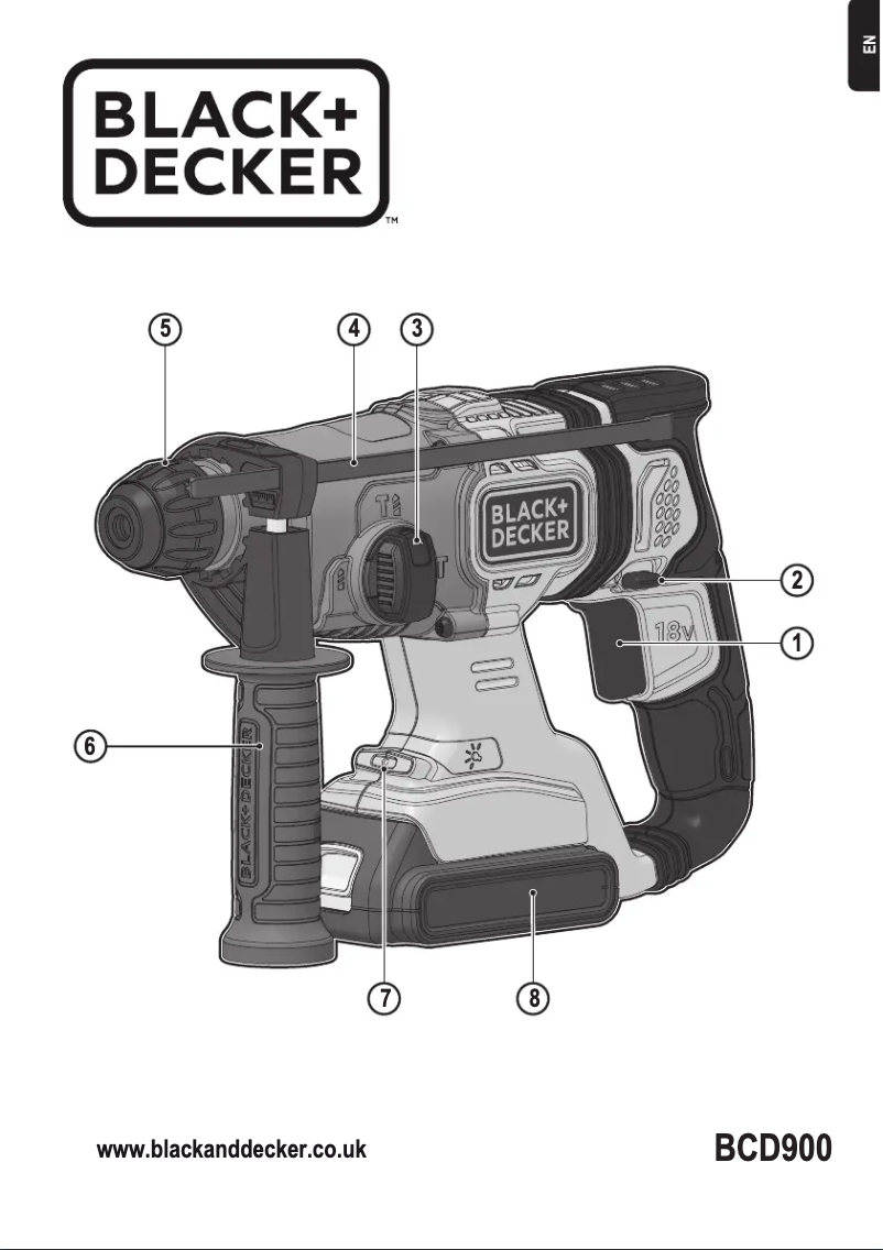 Page n°1 - Manuel utilisateur Black & Decker BCD900