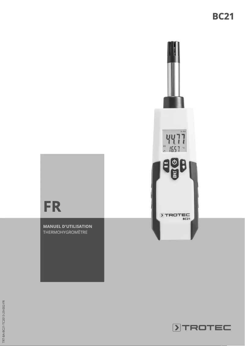 Image de la première page du manuel de l'appareil BC21