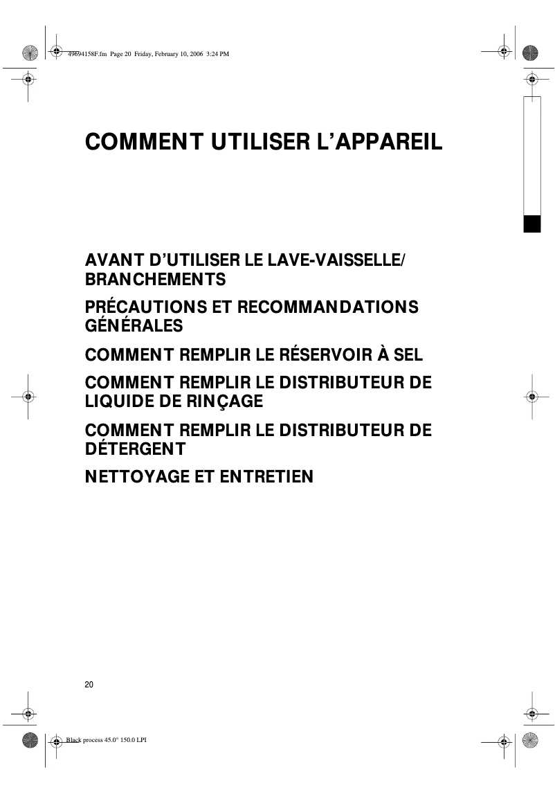 Page 1 de la notice Manuel utilisateur Bauknecht GSFS 5321/2 WS