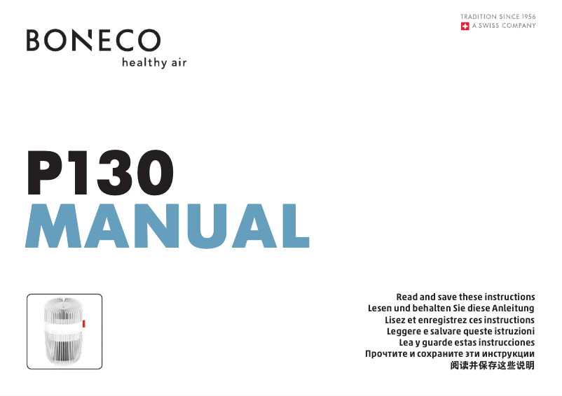 Page 1 de la notice Manuel utilisateur Boneco P130