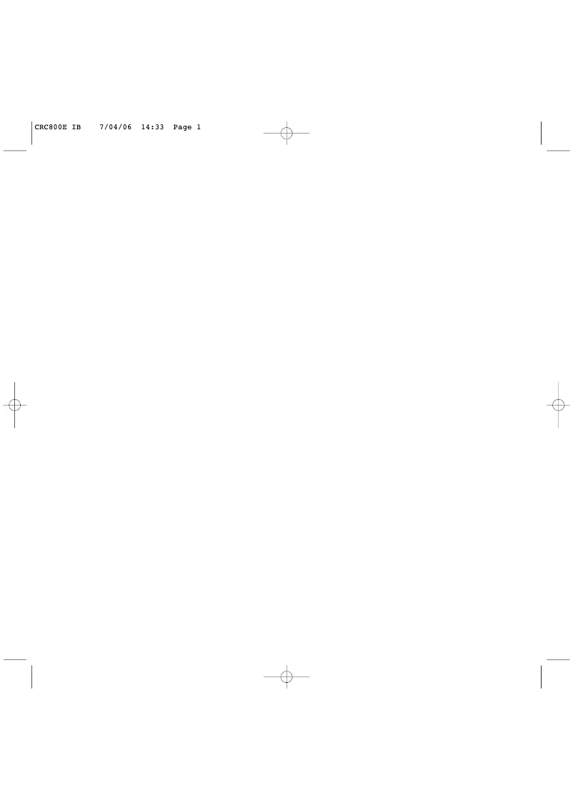 Page 1 de la notice Manuel utilisateur Cuisinart CRC-800