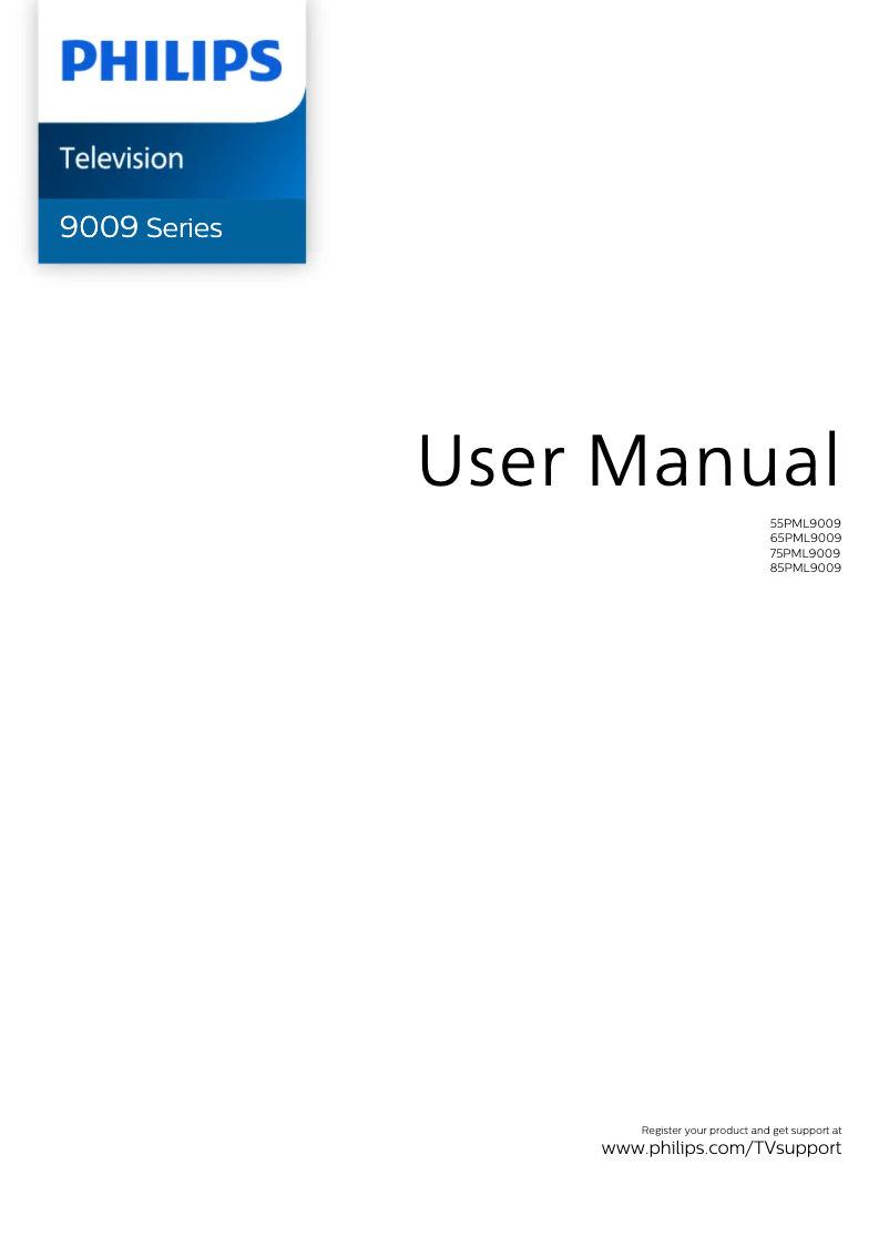 Page n°1 - Manuel utilisateur Philips The Xtra 55PML9009