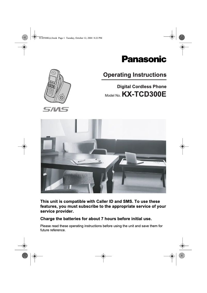 Page 1 de la notice Manuel utilisateur Panasonic KX-TCD302E