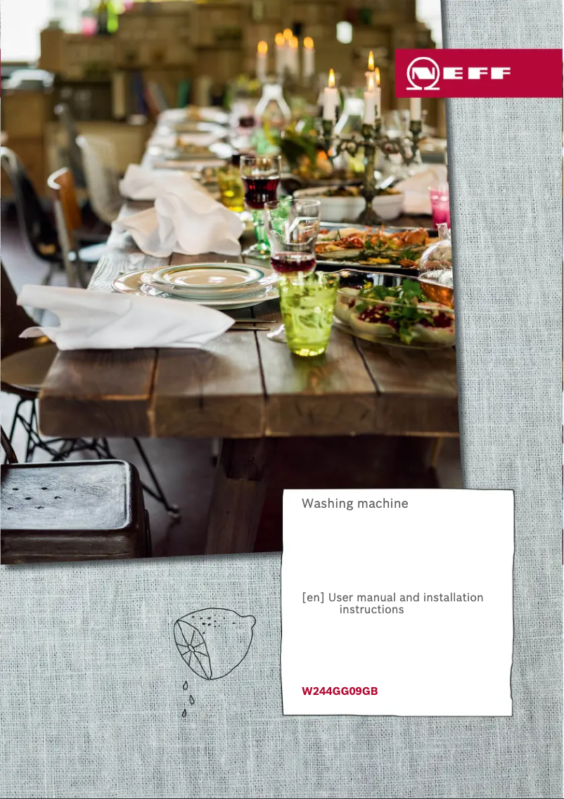 Page 1 de la notice Manuel utilisateur Neff W244GG09GB