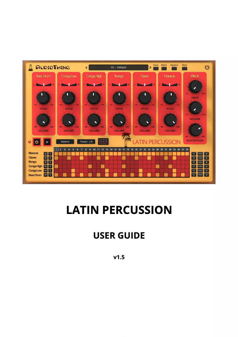 Image de la première page du manuel de l'appareil Latin Percussion