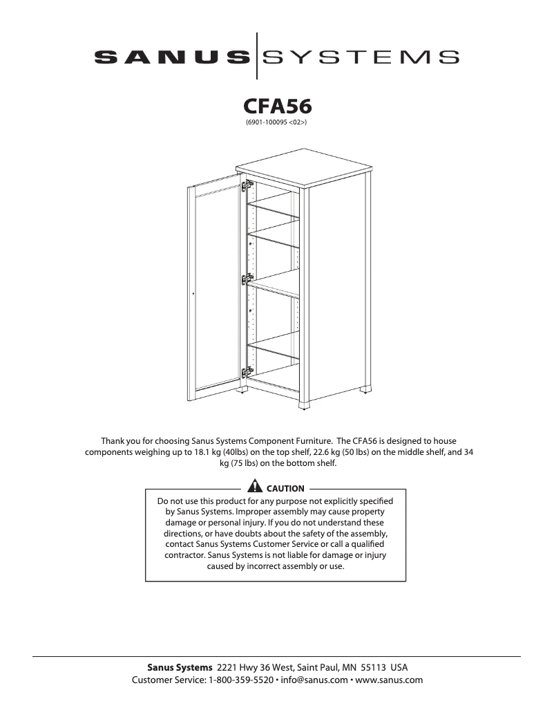 Image de la première page du manuel de l'appareil CFA56