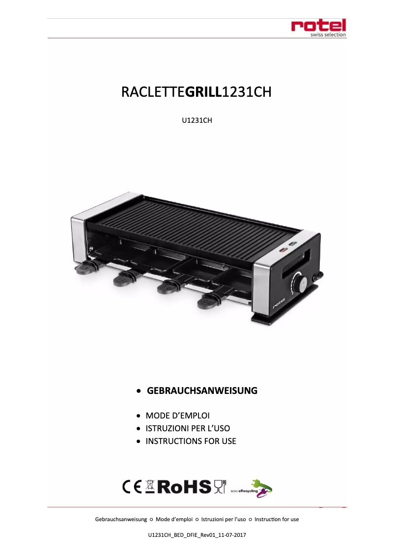 Image de la première page du manuel de l'appareil U1231CH