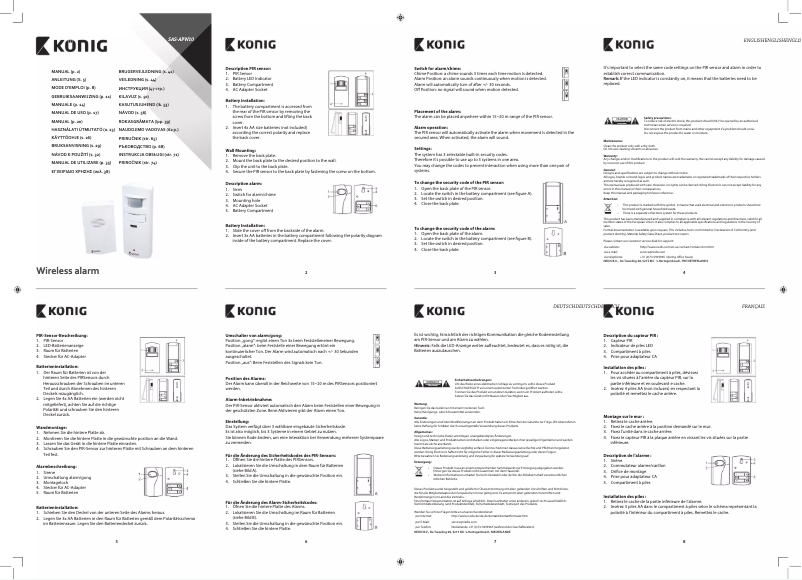 Image de la première page du manuel de l'appareil SAS-APW10